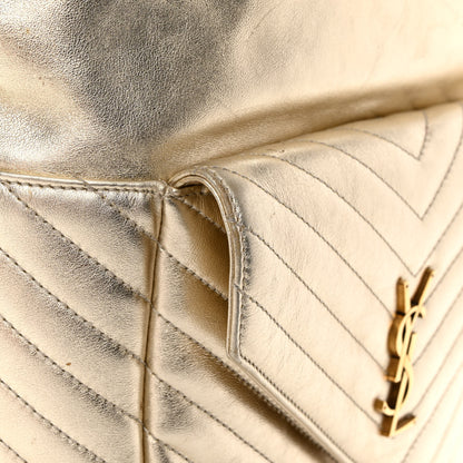 Saint Laurent Lambskin Matelasse Monogram Joe Backpack Pale Gold 17 of 19