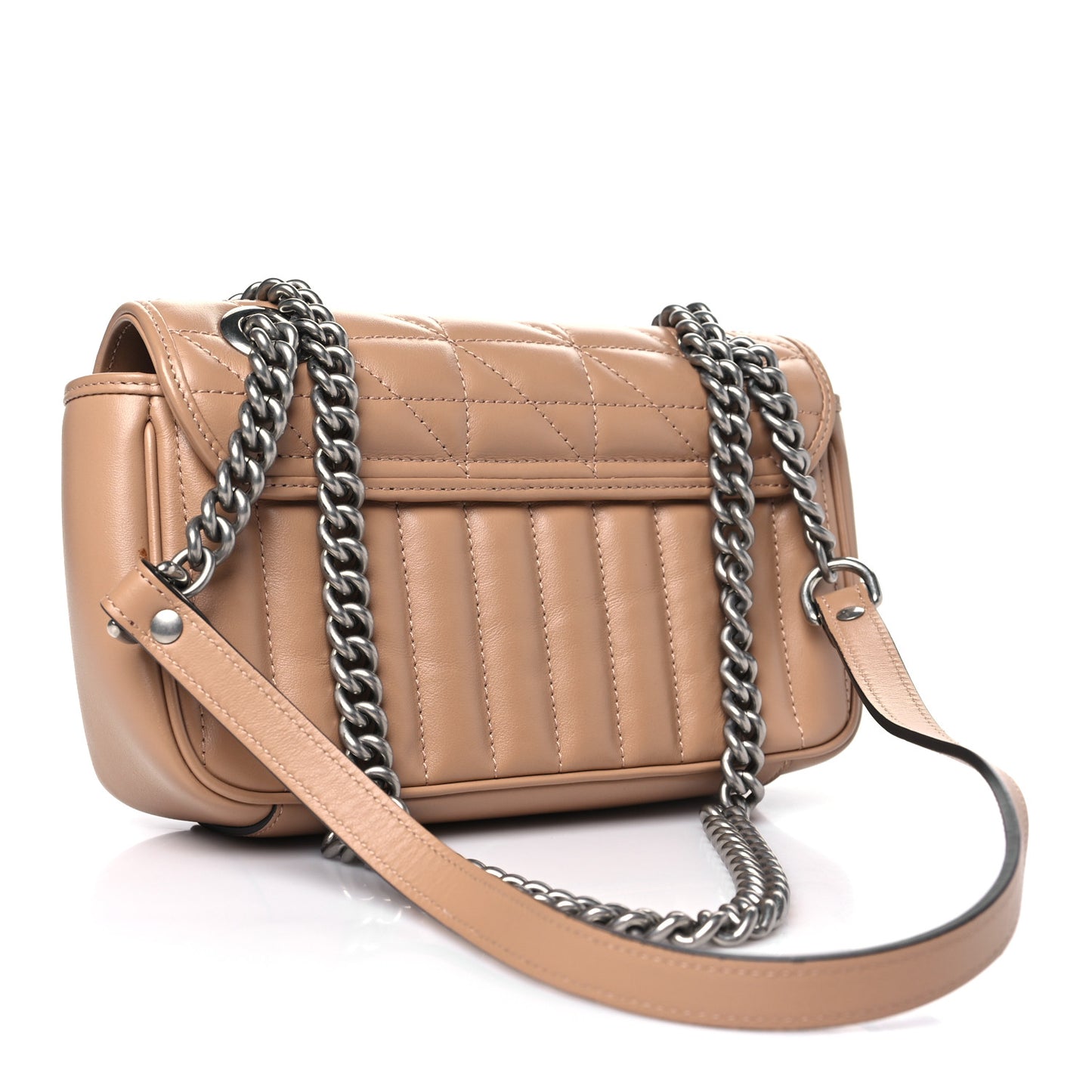 Calfskin Matelasse Aria Mini GG Marmont Shoulder Bag Camelia
