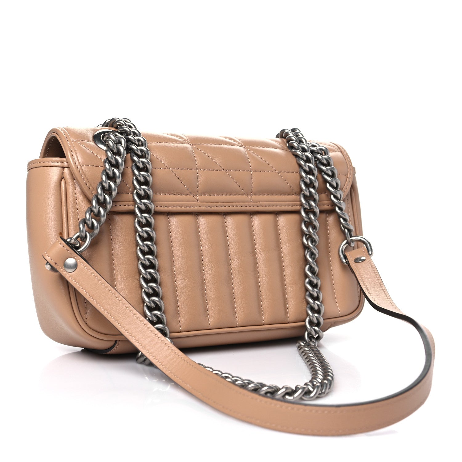 Gucci Calfskin Matelasse Aria Mini GG Marmont Shoulder Bag Camelia 3 of 12