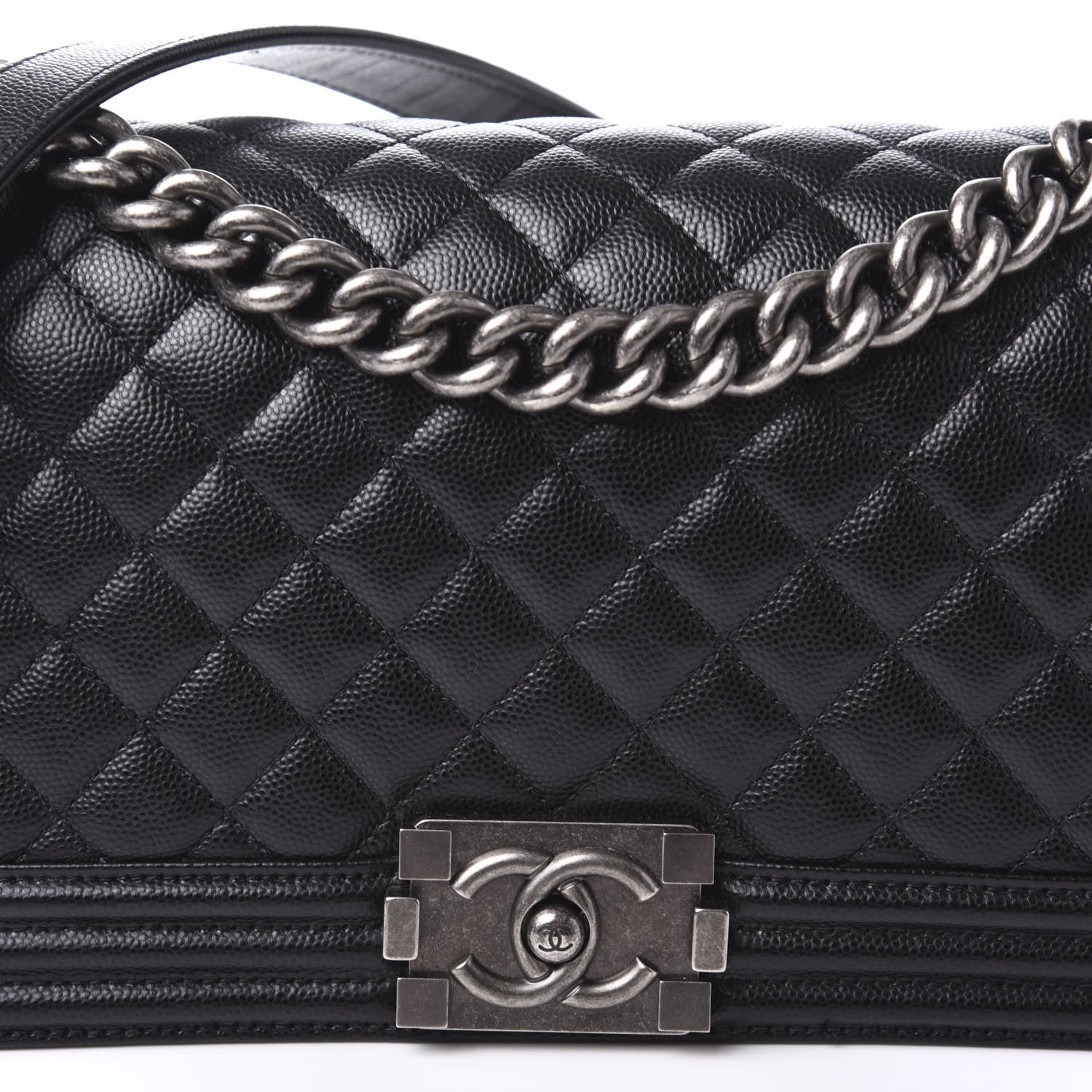 Chanel Caviar Quilted Medium Boy Flap Black 10 of 11