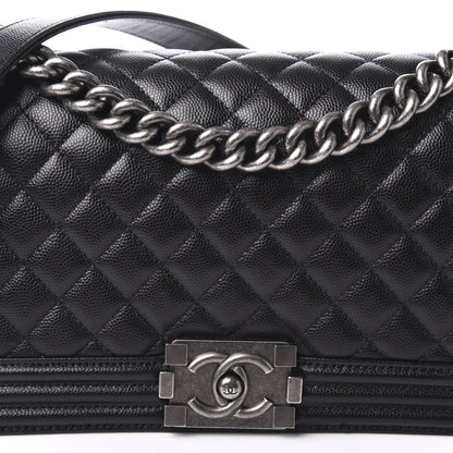 Chanel Caviar Quilted Medium Boy Flap Black 10 of 11