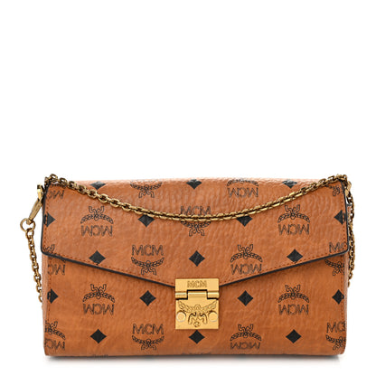 MCM Visetos Millie Wallet On Chain Cognac 1 of 12