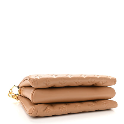 Louis Vuitton Lambskin Embossed Monogram Coussin PM Camel 4 of 10