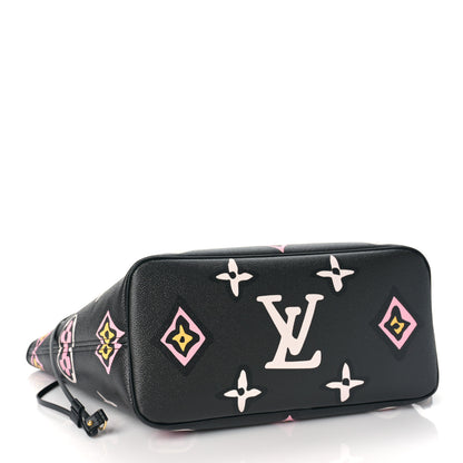 Louis Vuitton Monogram Giant Wild At Heart Neverfull MM Black 5 of 9