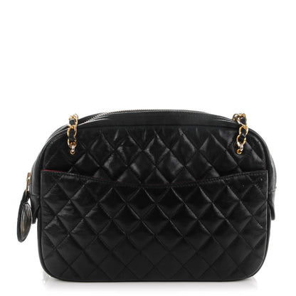 Chanel Lambskin Quilted Camera Case Black 1 of 9