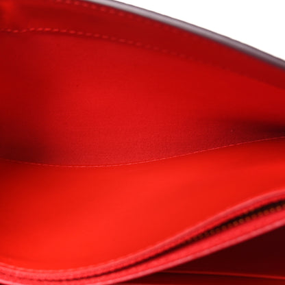 Christian Louboutin CHRISTIAN LOUBOUTIN Calfskin Spikes Loubinthesky Paloma Clutch Merlot 6 of 11