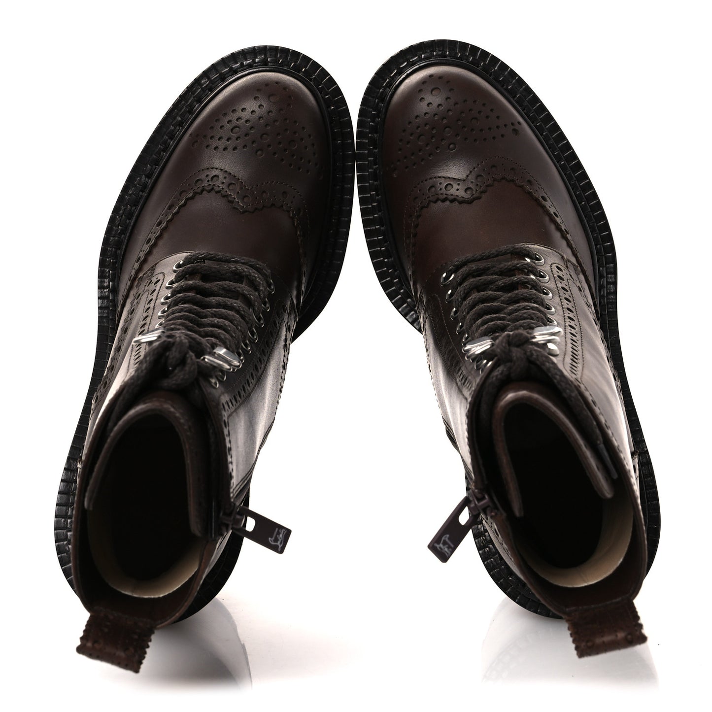 Waxed Calfskin Lace Up College 100 Boots 36 Cosme