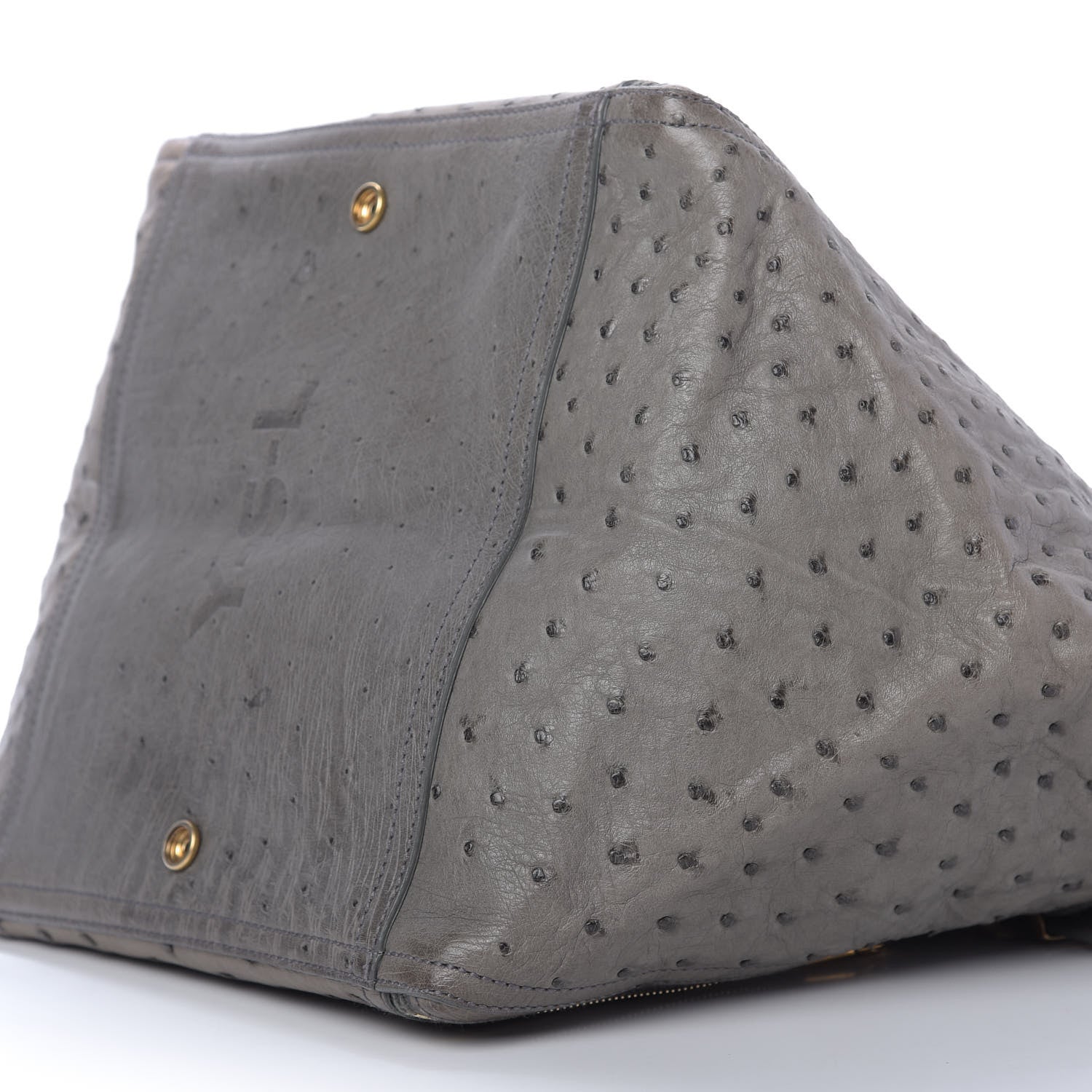 Saint Laurent Ostrich Medium Downtown Olive 7 of 9