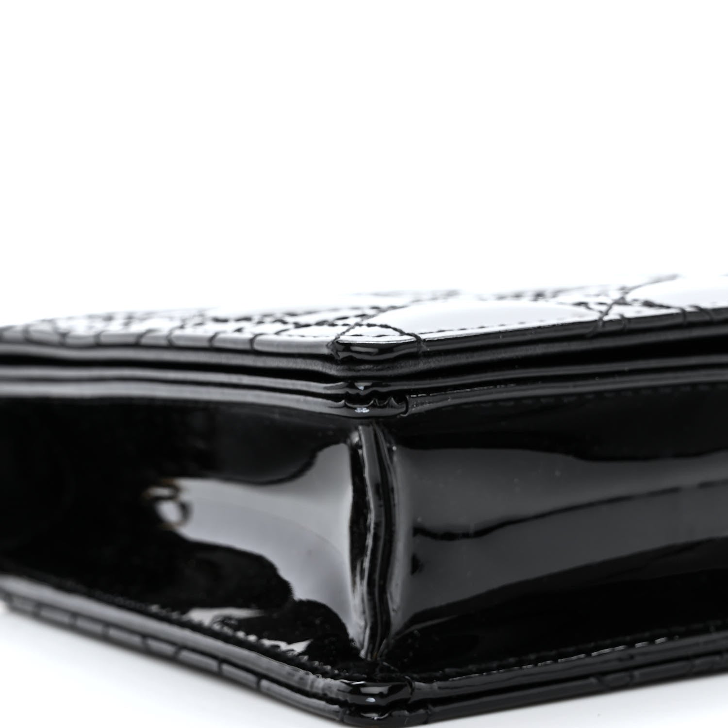 Christian Dior Patent Cannage Lady Dior Pouch Black 12 of 15