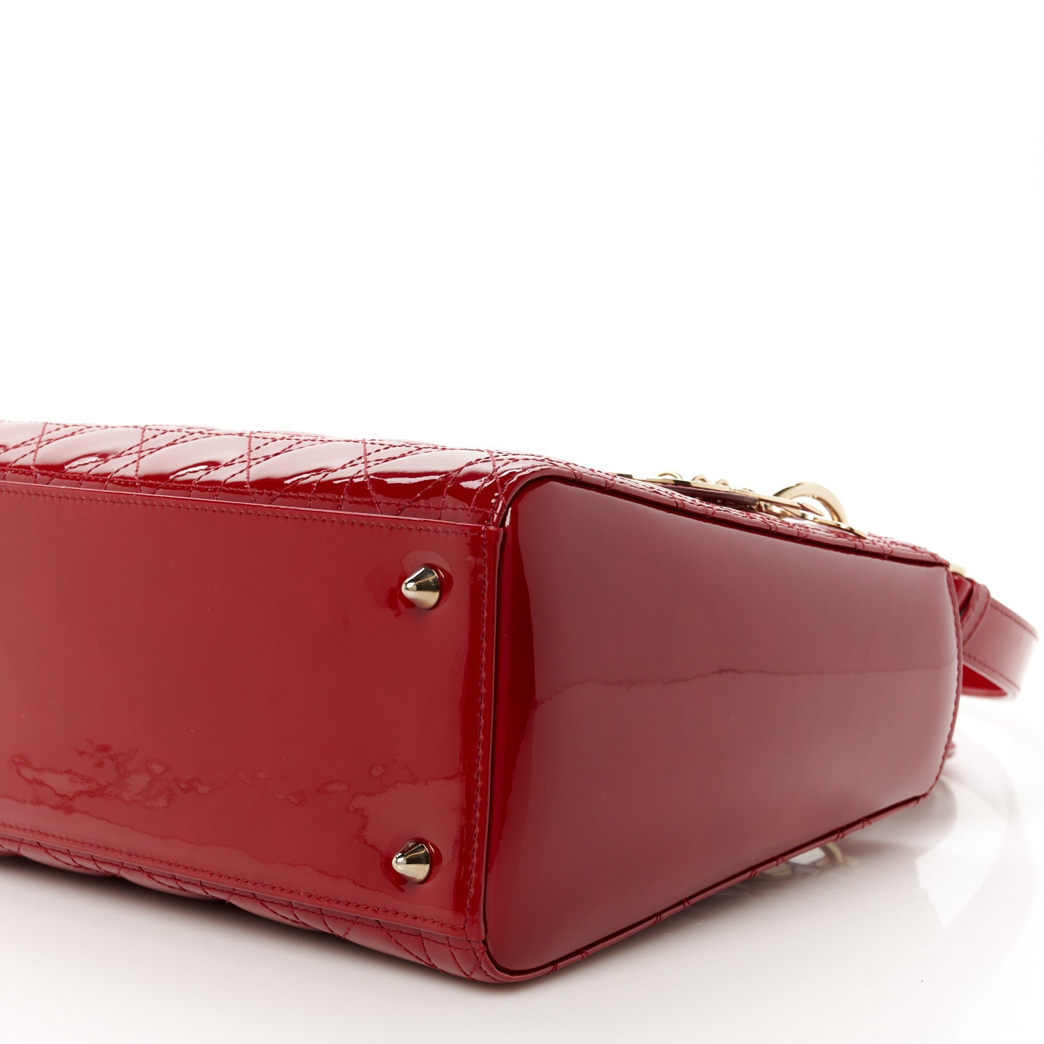 Christian Dior Patent Cannage Medium Lady Dior Burgundy Red 10 of 10