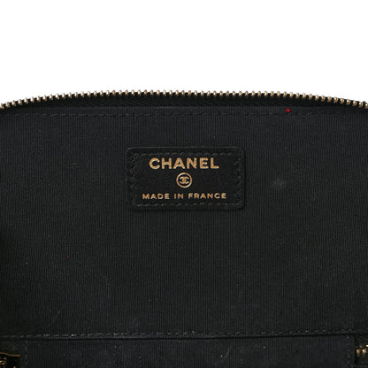 Chanel Lambskin Quilted Small Top Handle Vanity Case With Chain Black 6 of 9