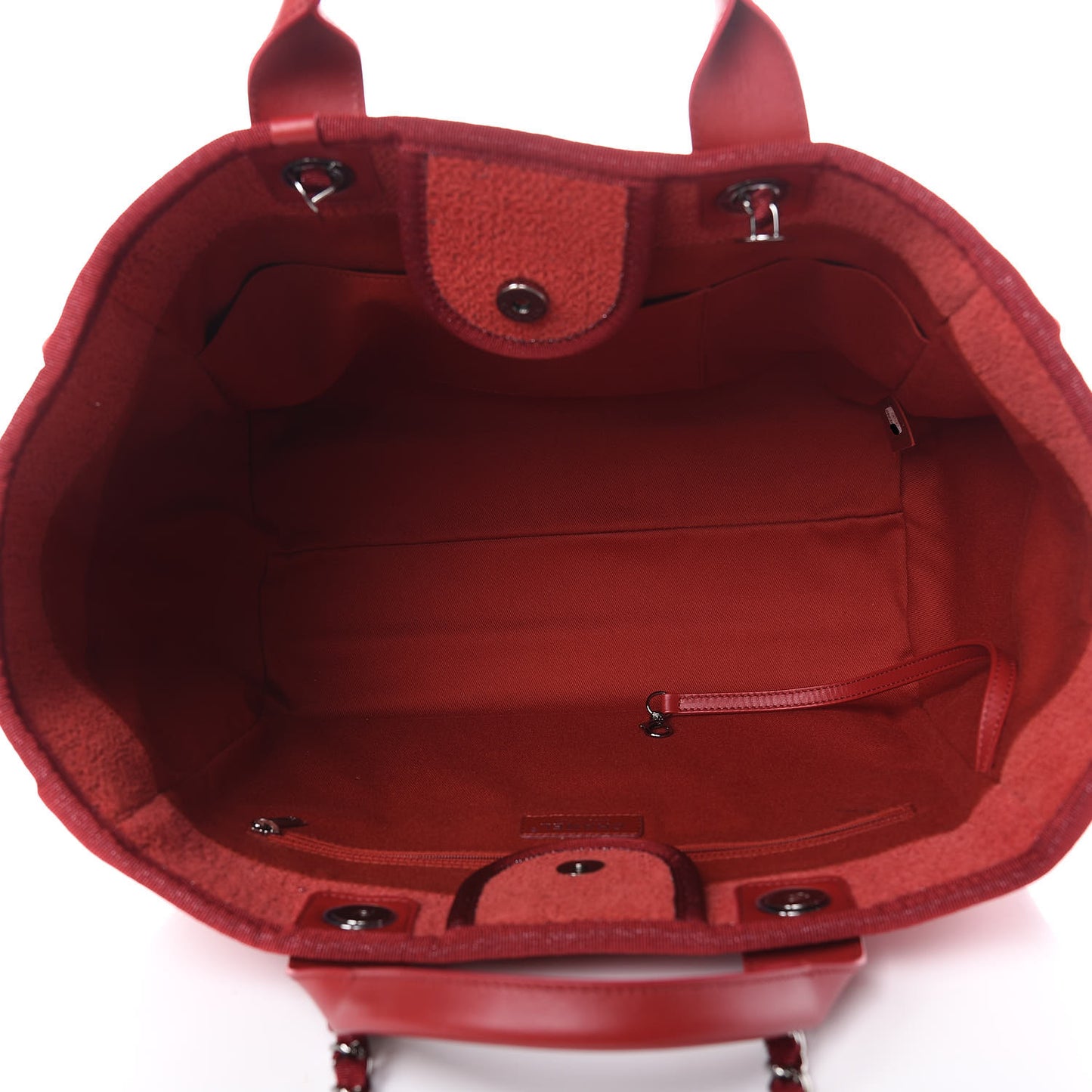 Lurex Boucle Large Deauville Tote Red