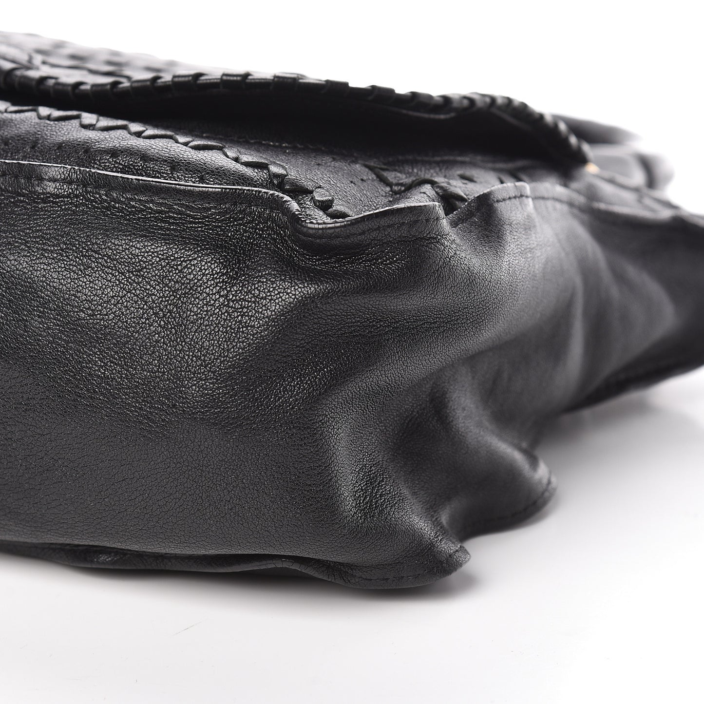 Lambskin Embroidered Medium Marcie Satchel Black
