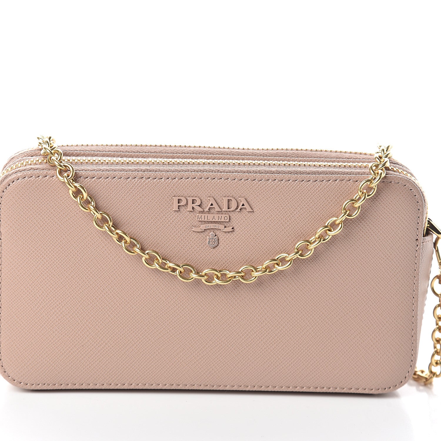 Prada Saffiano Shine Mini Crossbody Bag Cipria 7 of 9