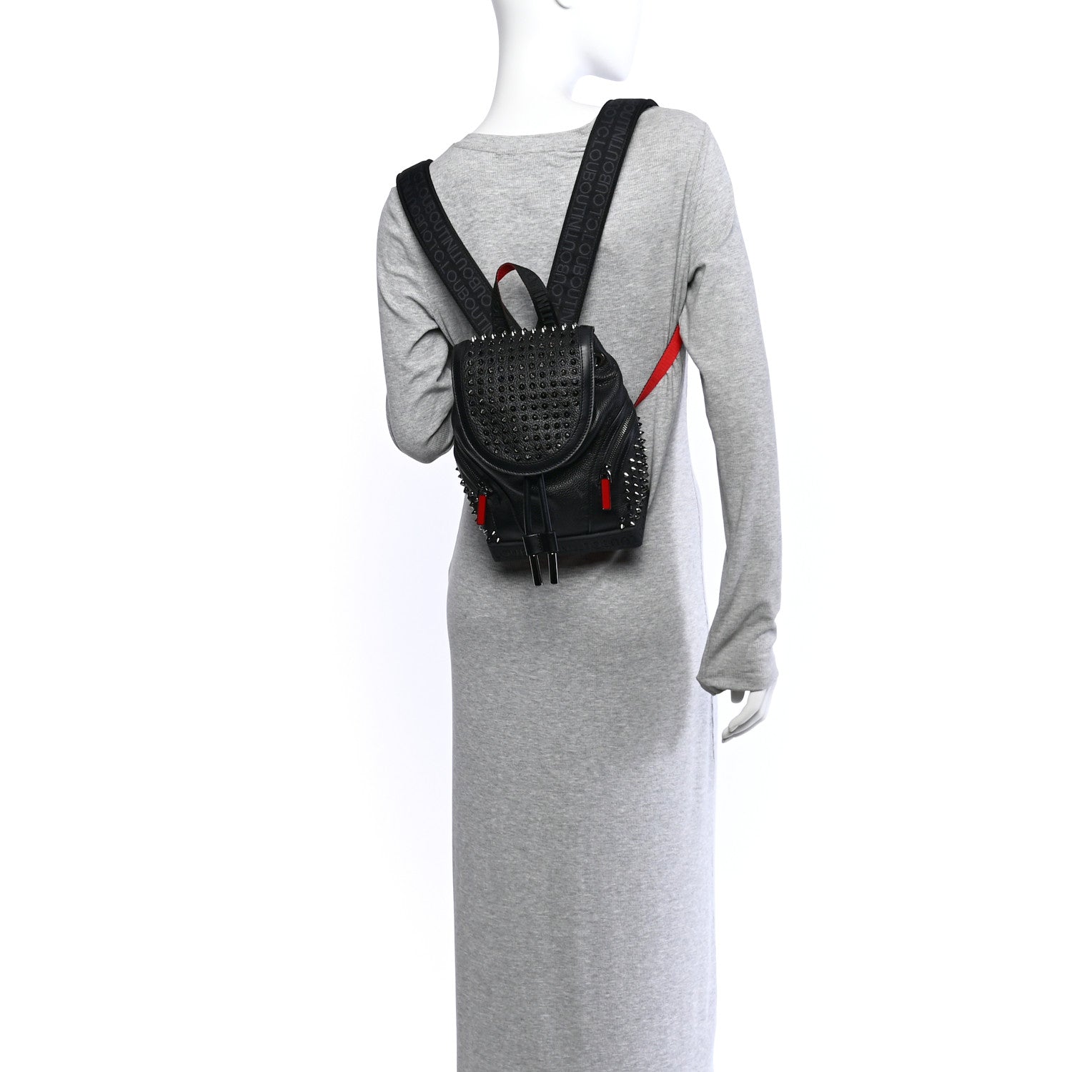 Christian Louboutin Calfskin Spiked Small Explorafunk Backpack Black 2 of 10