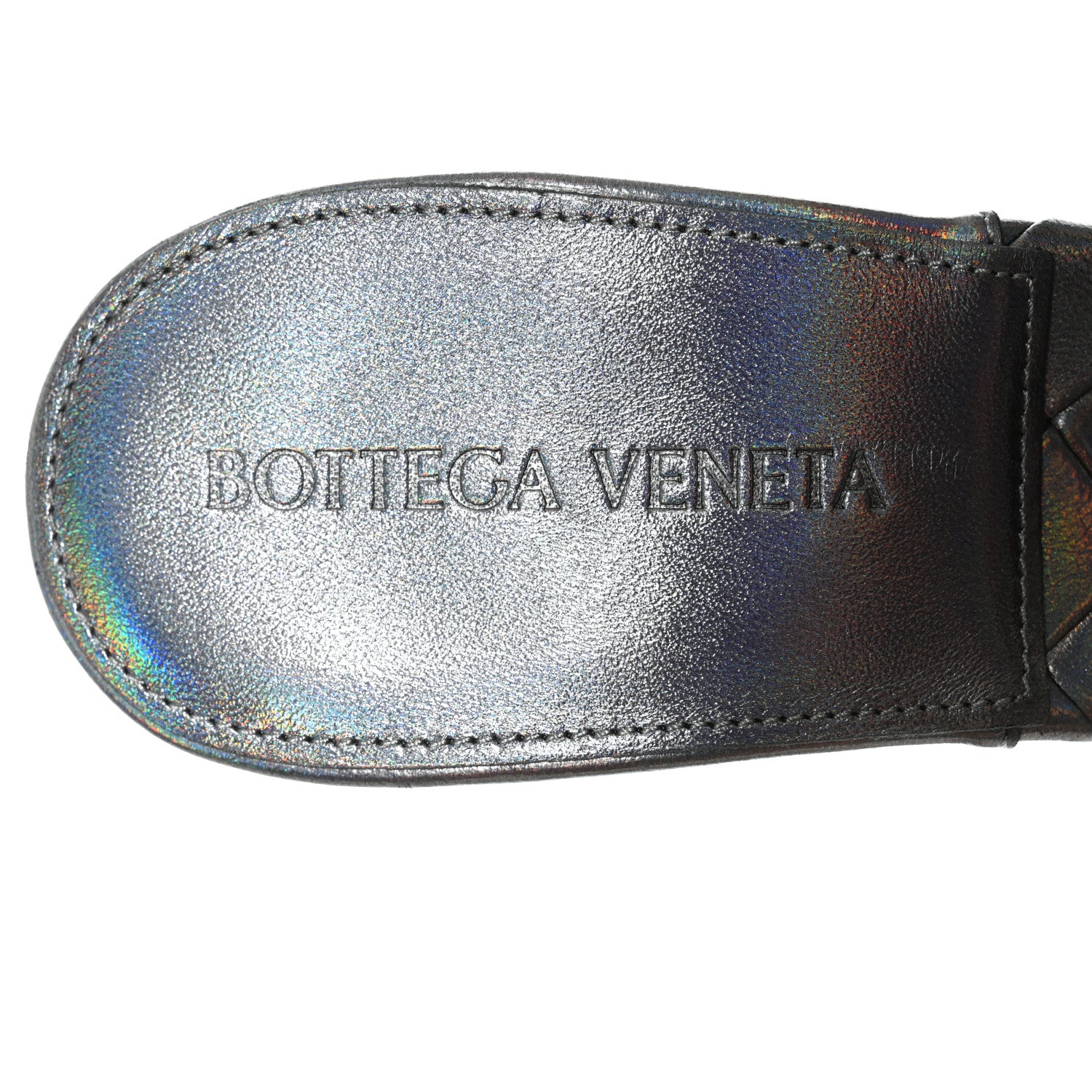 Bottega Veneta Laser Nappa Maxi Intrecciato Lido 90mm Mule Sandals 36 Oyster 6 of 7