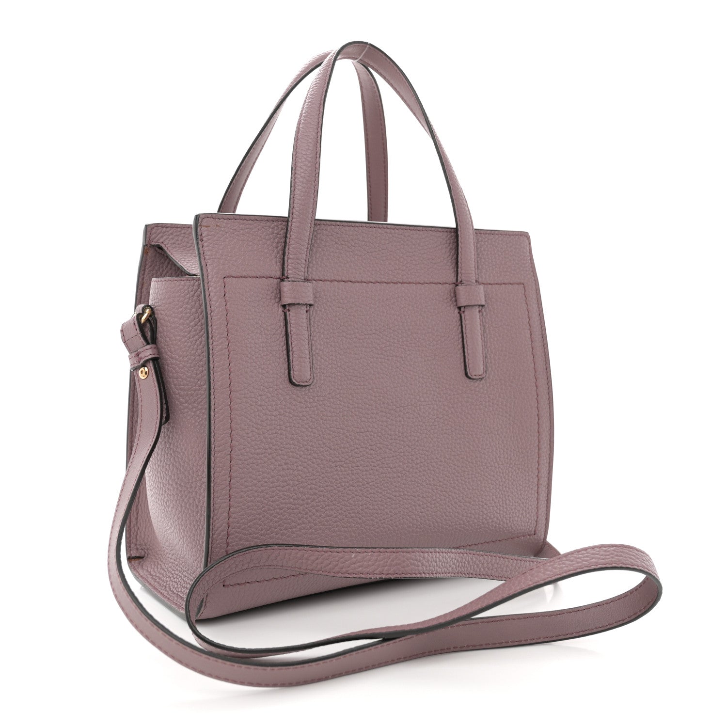 Salvatore Ferragamo Grained Calfskin Double Handle Small Amy Tote Cinder Rose 3 of 16
