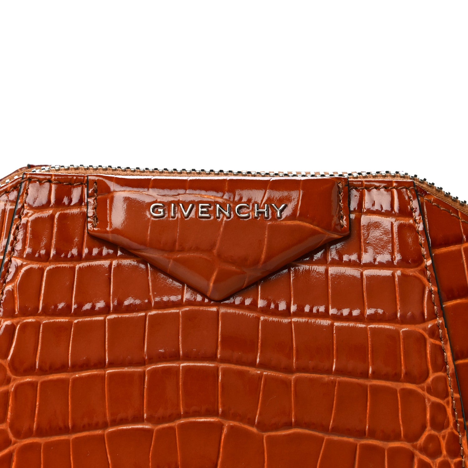 Givenchy Calfskin Crocodile Embossed Nano Antigona Tan 9 of 9
