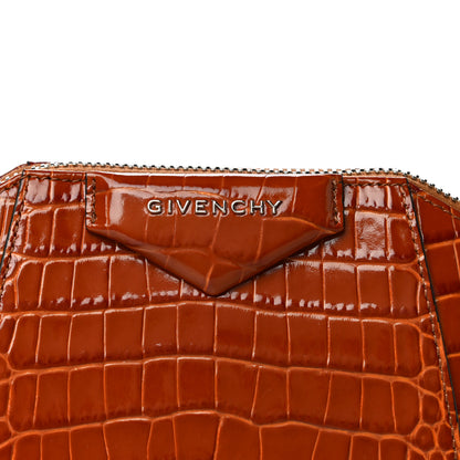 Givenchy Calfskin Crocodile Embossed Nano Antigona Tan 9 of 9
