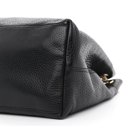 Gucci Pebbled Calfskin Large Soho Chain Shoulder Bag Black 10 of 15