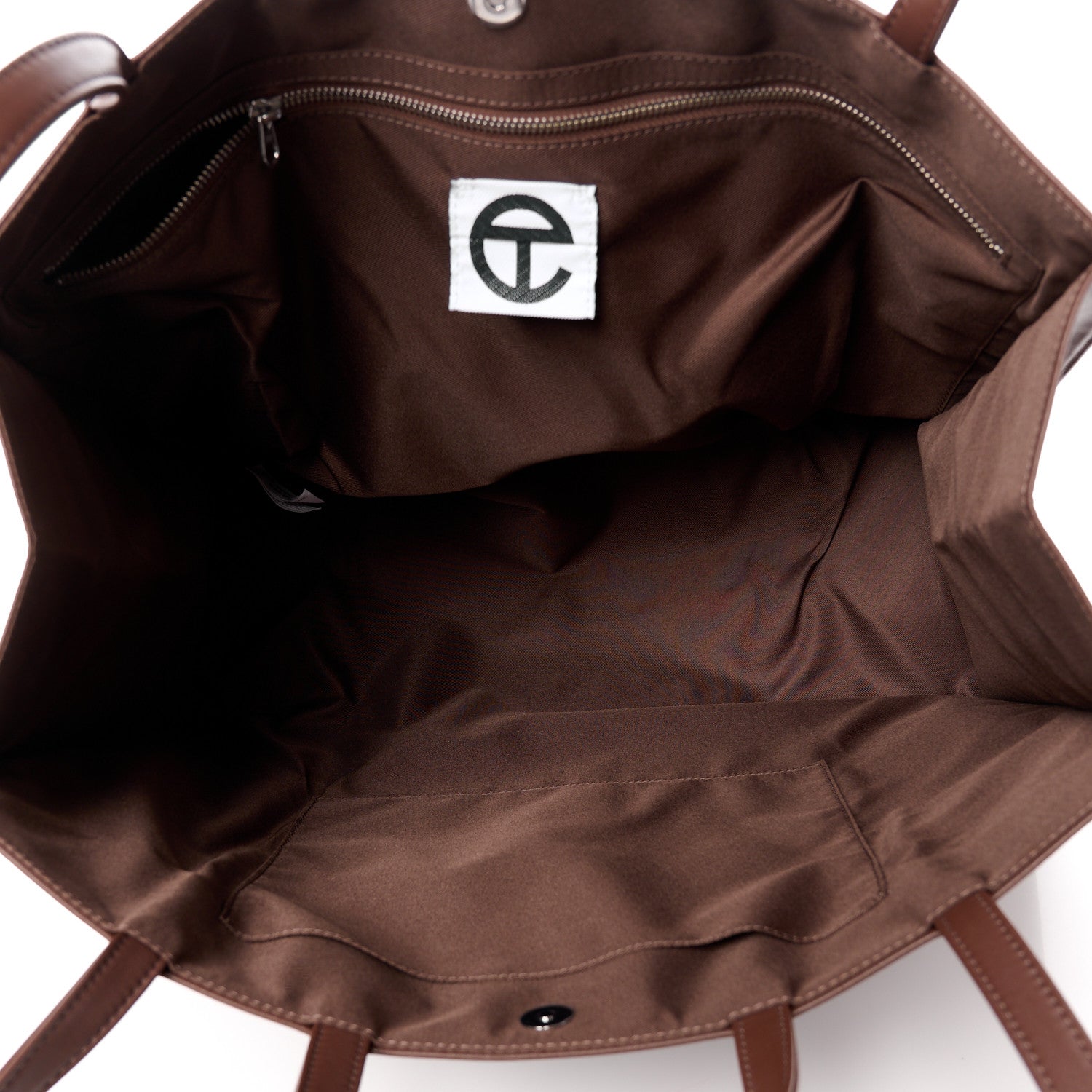 Telfar Vegan Leather Large Shopping Bag Chocolate 5 of 11