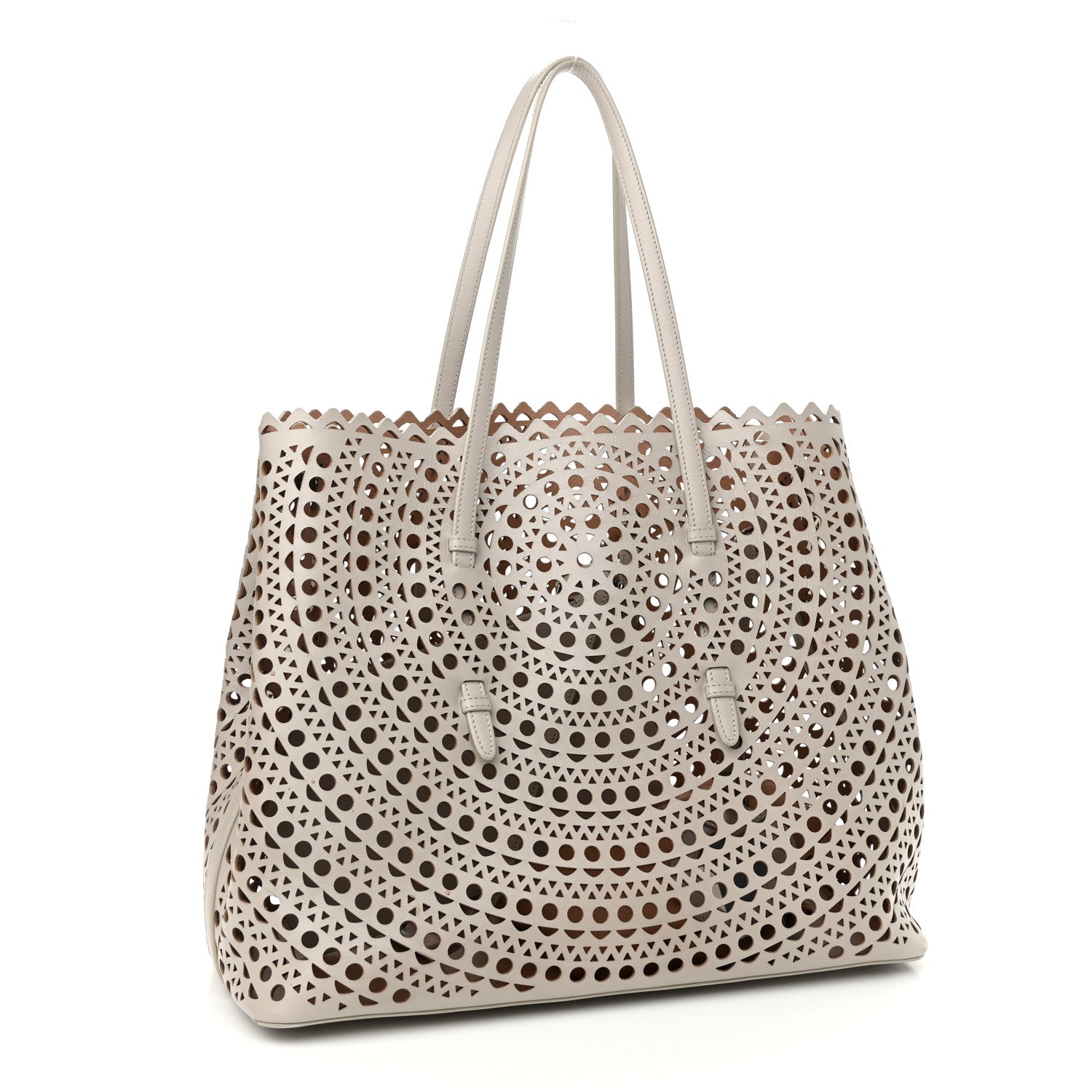 Alaia Lux Calfskin Vienne Mina 32 Bag Perle 4 of 11