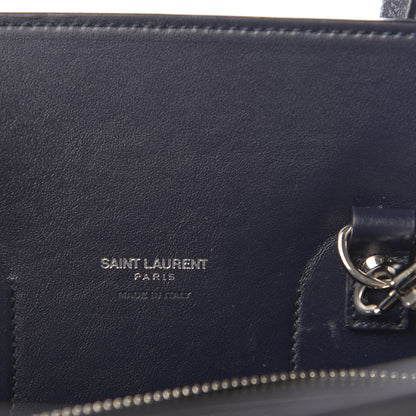 Saint Laurent Grained Calfskin Small Sac De Jour Petrol 7 of 13