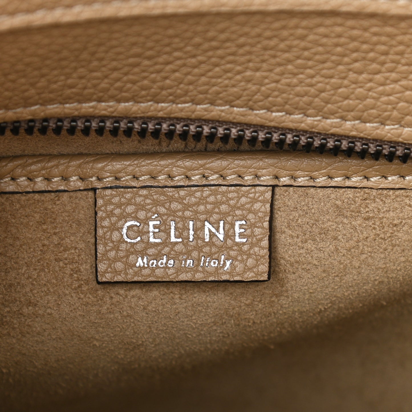 Drummed Calfskin Nano Luggage Dune