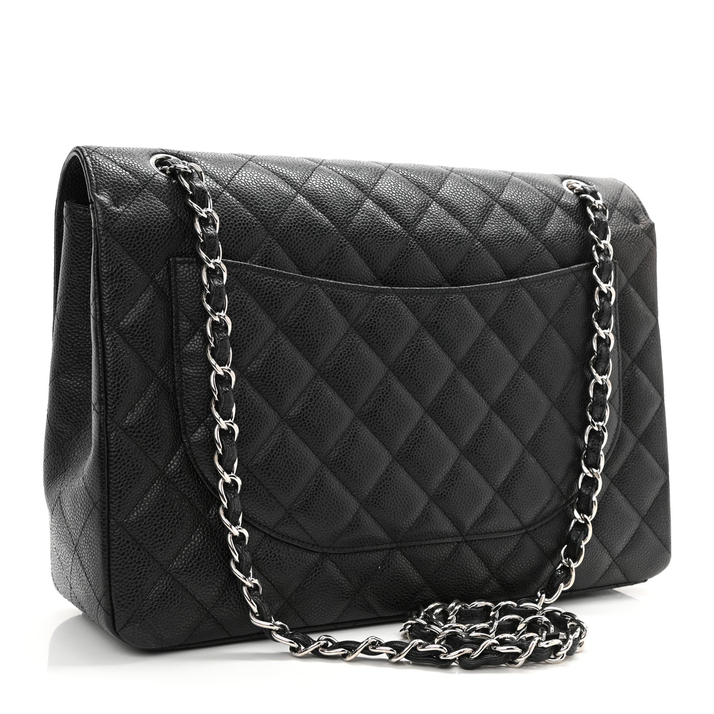 Caviar Quilted Maxi Single Flap Black