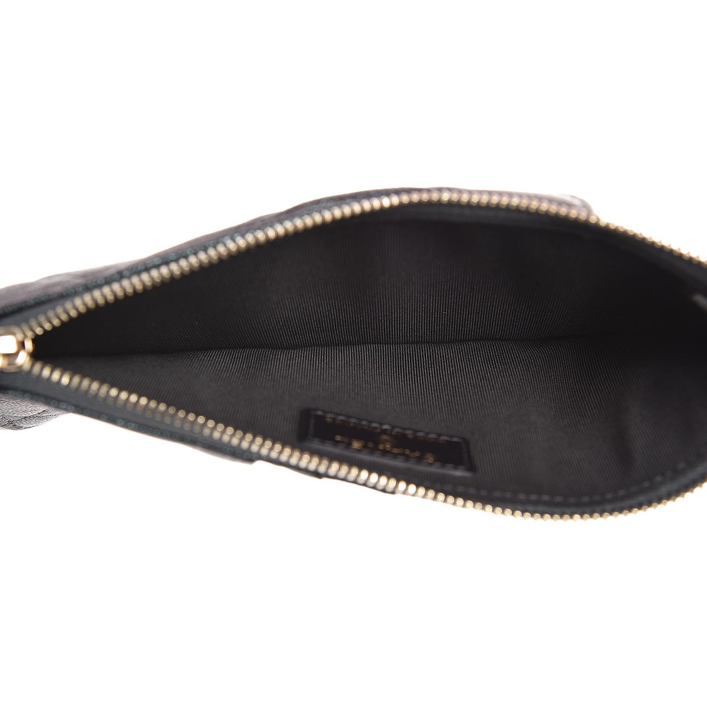 Iridescent Caviar Quilted Classic iPhone Pouch Black