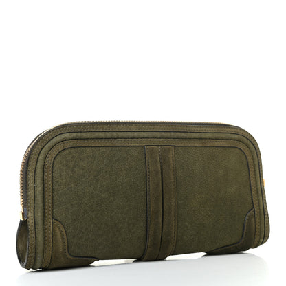 Burberry Prorsum Grainy Nubuck Alma Fox Clutch Olive 2 of 4
