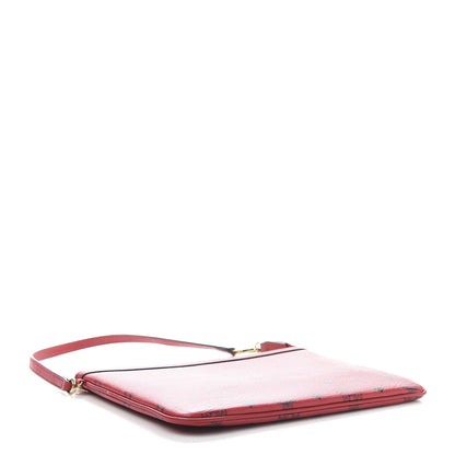 MCM Visetos Liz Shopper Tote Pouch Ruby Red 4 of 10