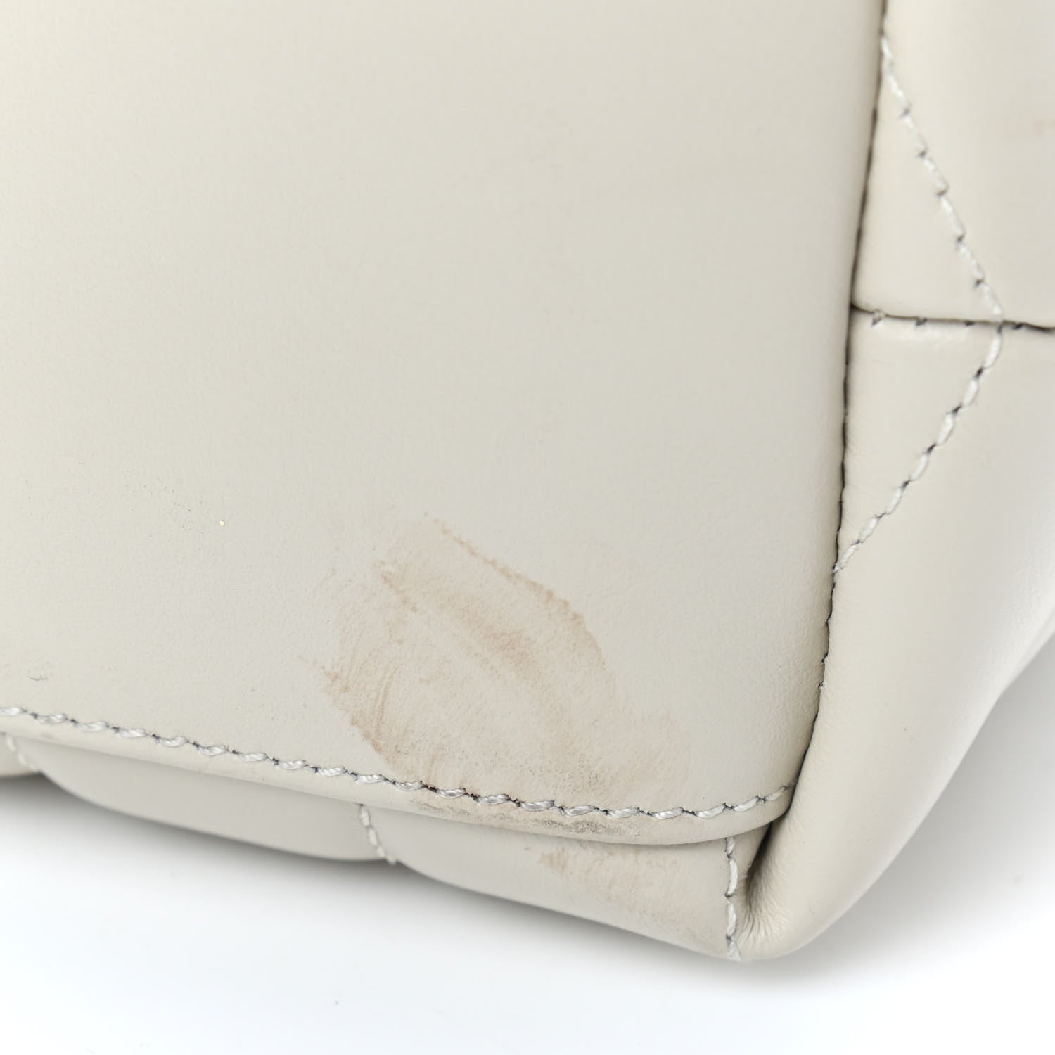 Saint Laurent Calfskin Y Quilted Monogram Small Loulou Chain Satchel Ivory 12 of 12