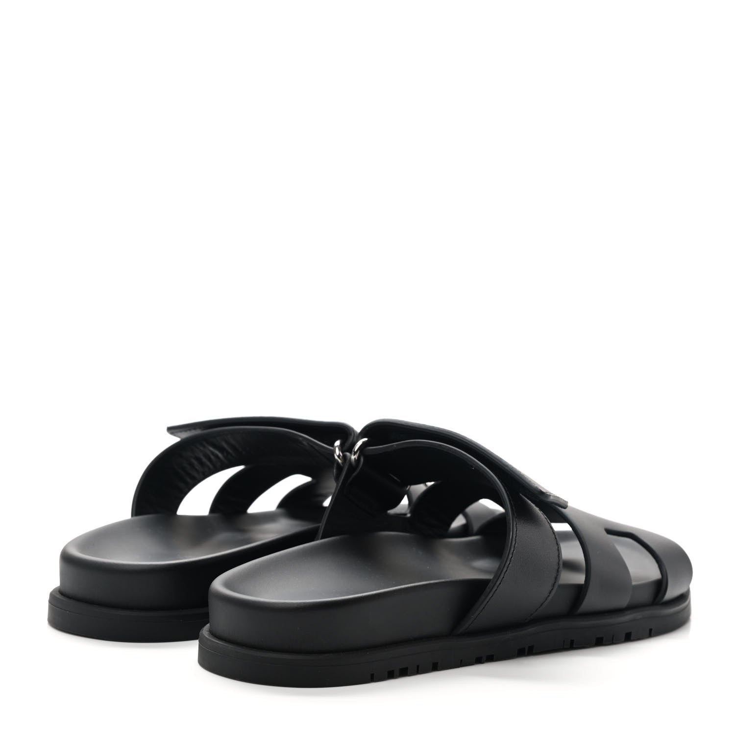 Hermes Calfskin Womens Chypre Sandals 36 Black 4 of 8