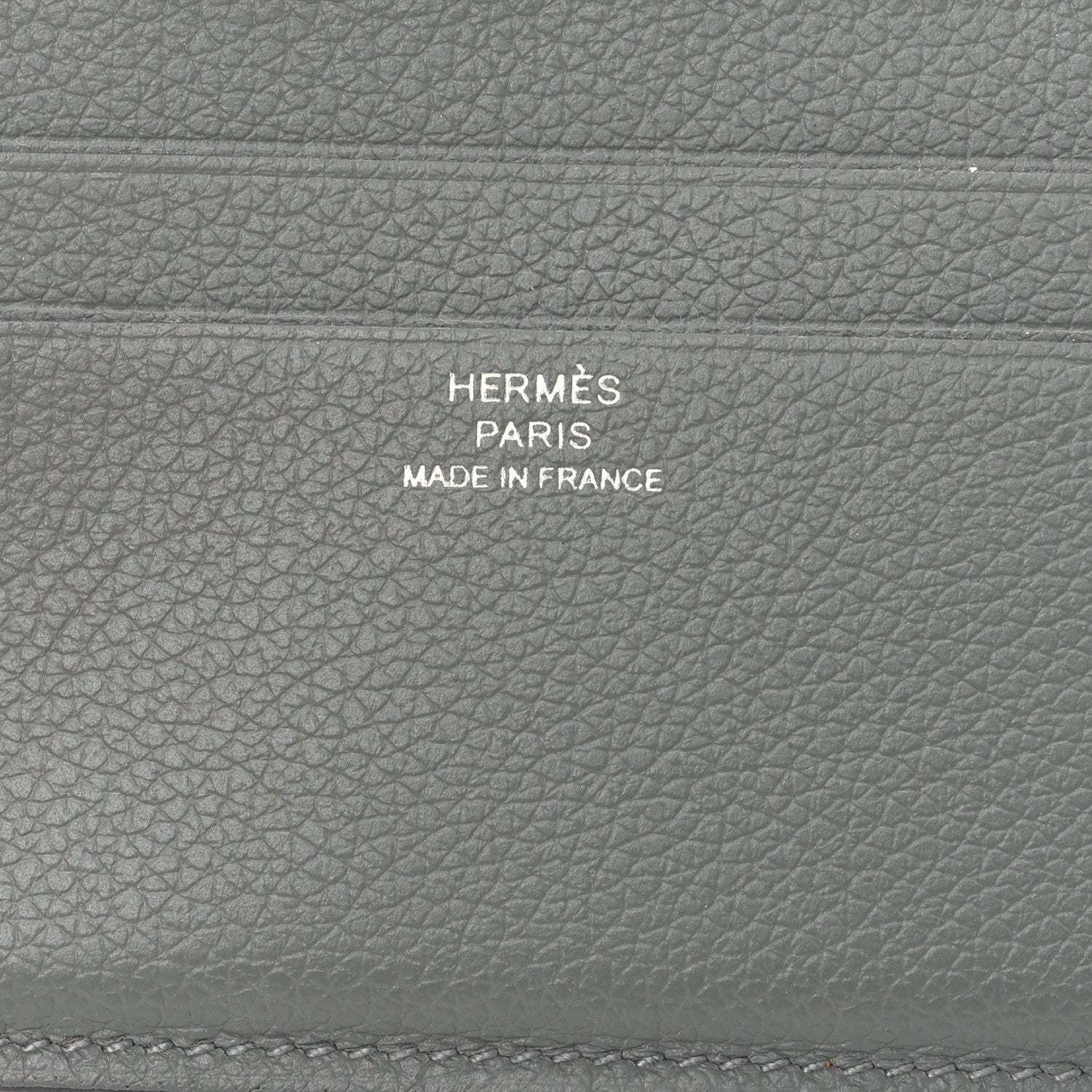 Hermes Evercolor Citizen Twill Card Case Gris Meyer Bleu De France 7 of 9