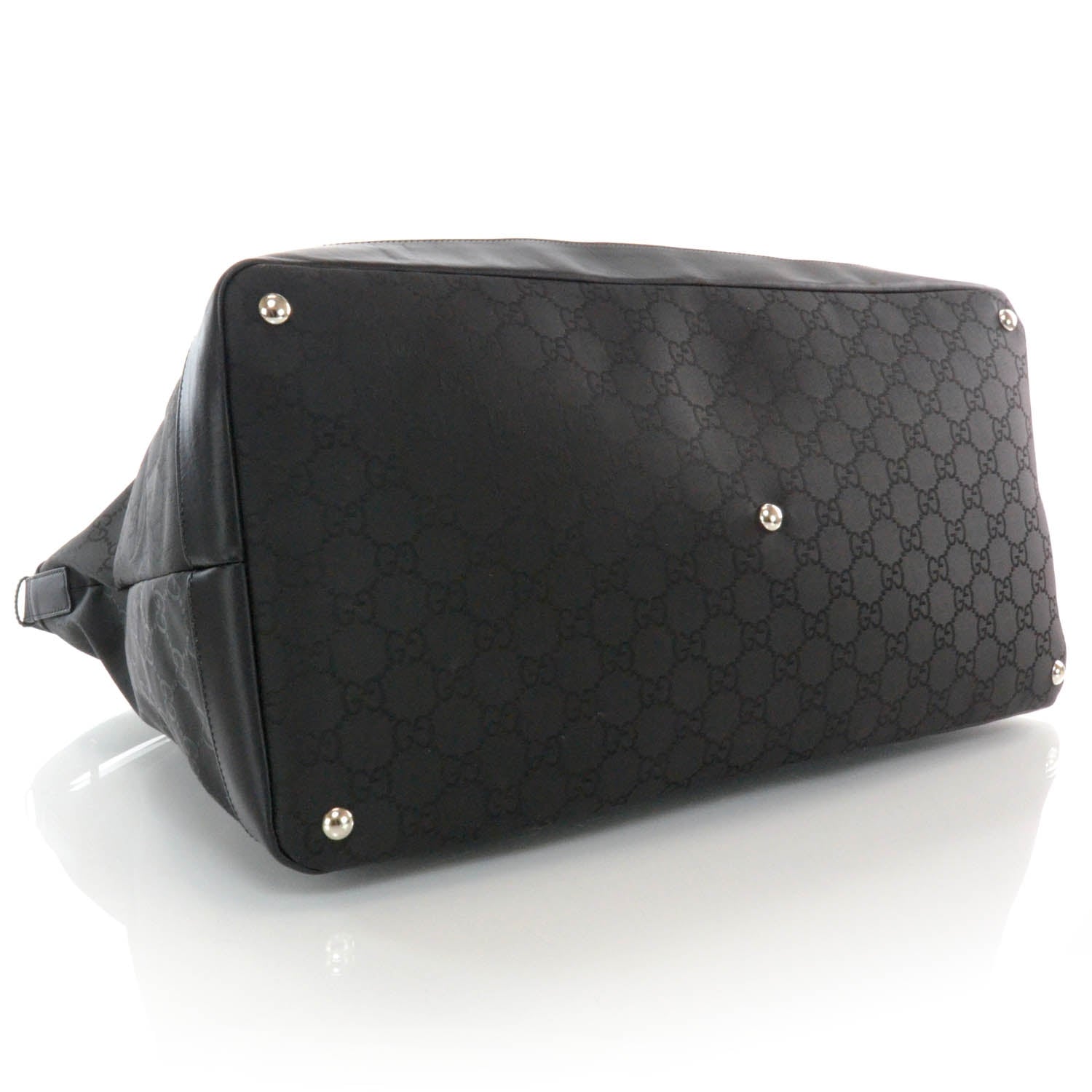 Gucci Nylon Monogram Travel Hobo Black 3 of 8