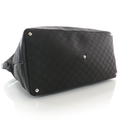 Gucci Nylon Monogram Travel Hobo Black 3 of 8