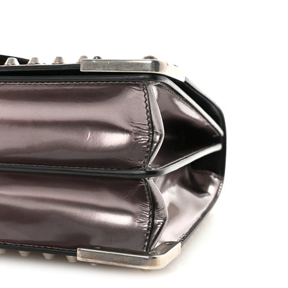 Prada Metallic Vitello Calfskin Cahier Bag Ferro Cuoio 9 of 9