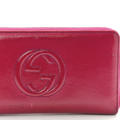 Gucci Patent Soho Zip Around Wallet Bright Bougainvillea 7 of 10
