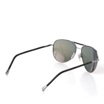 Louis Vuitton Damier Graphite Conspiration Pilote Aviator Sunglasses Z0791U Silver 4 of 8