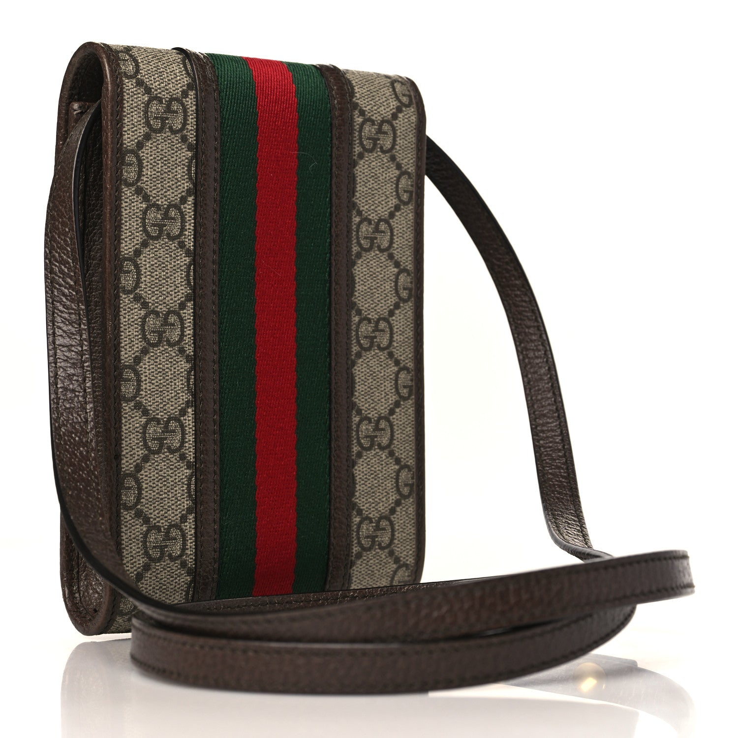 Gucci GG Supreme Monogram Web Mini Ophidia Crossbody Bag Beige New Acero 3 of 10