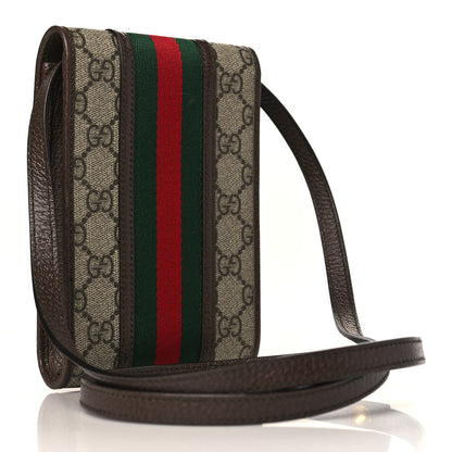 Gucci GG Supreme Monogram Web Mini Ophidia Crossbody Bag Beige New Acero 3 of 10