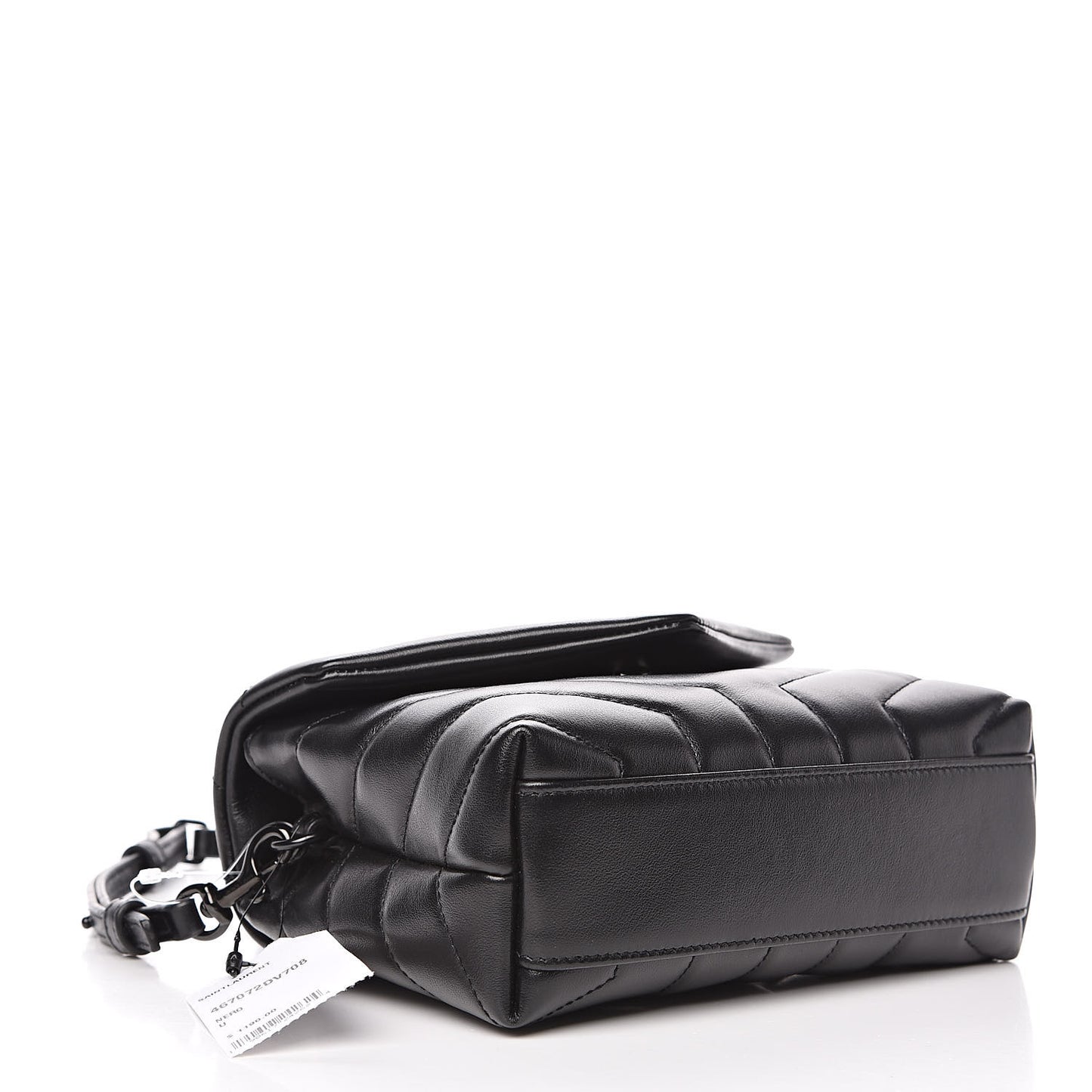 Calfskin Y Quilted Monogram Toy Loulou Crossbody Bag Black
