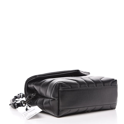 Saint Laurent Calfskin Y Quilted Monogram Toy Loulou Crossbody Bag Black 4 of 11