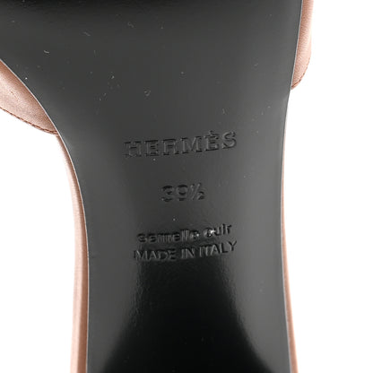 Hermes Calfskin Gigi 50 Sandals 39.5 Gold Black 8 of 9