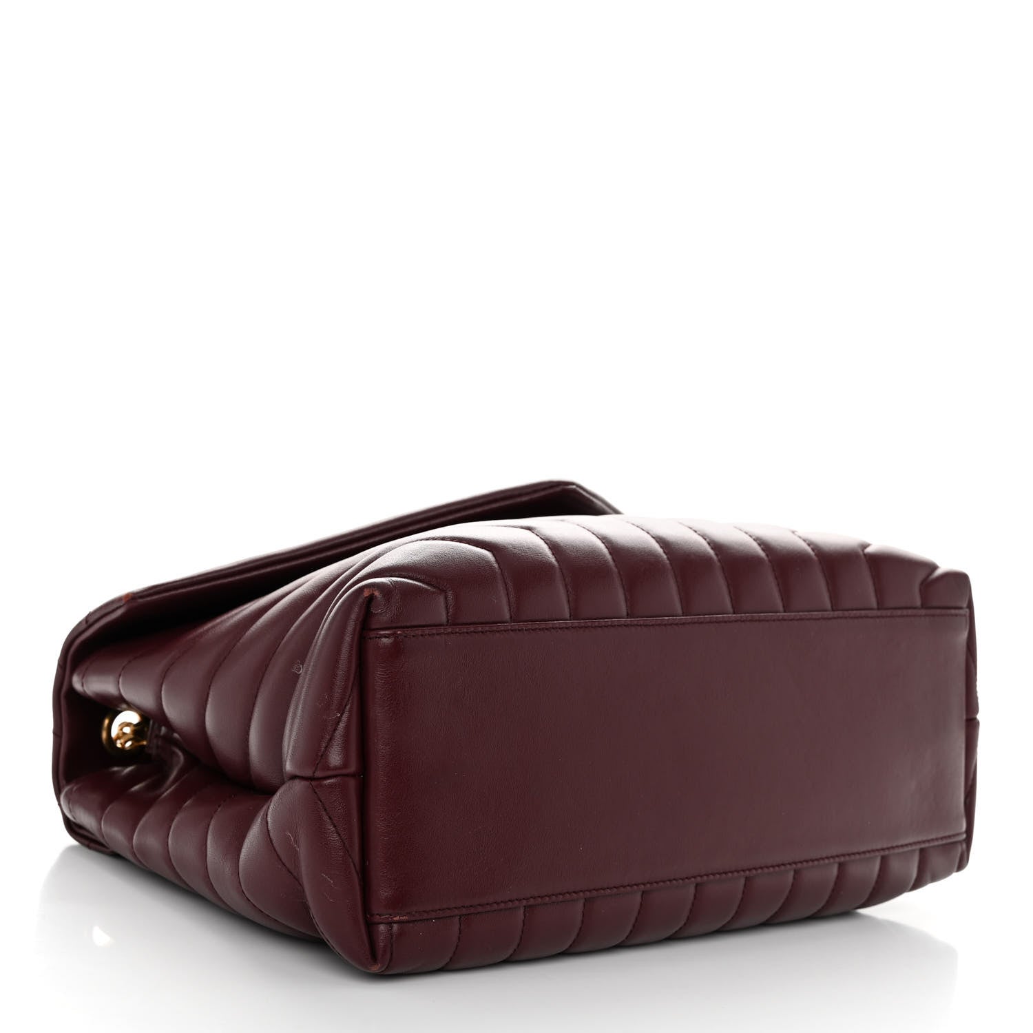 Saint Laurent Calfskin Y Quilted Monogram Medium Loulou Chain Satchel Rouge Legion 4 of 11