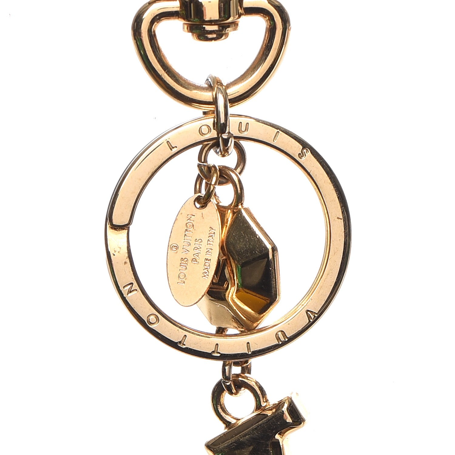 Louis Vuitton LV Facettes Bag Charm Key Holder Gold 4 of 6
