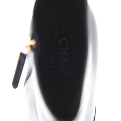Chanel Lambskin Grosgrain Cap Toe Short Ankle Boots 40.5 Black 7 of 9