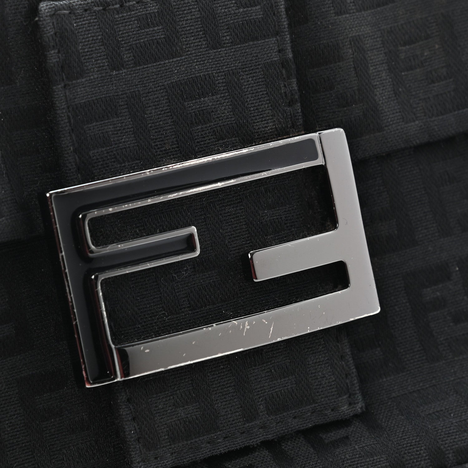 Fendi Zucchino Mini Baguette Black 9 of 14