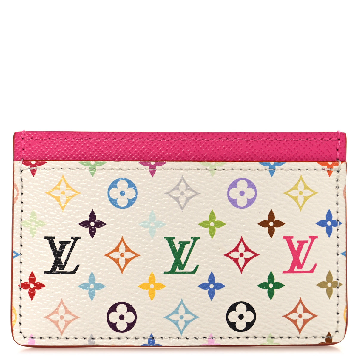 LV X TM Monogram Multicolor Card Holder Kawaii Pink